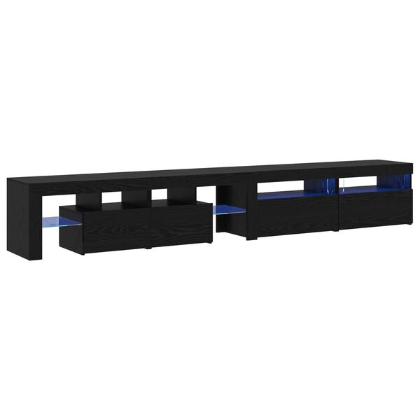 vidaXL TV-Schr&auml;nk 3 pcs Schwarz Eichen-Optik 260 x 37 x 40 cm