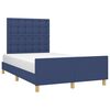 vidaXL Bettgestell ohne Matratze Blau 120x190 cm Stoff