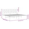 vidaXL Bettgestell mit Kopfteil Metall Schwarz 183x213 cm