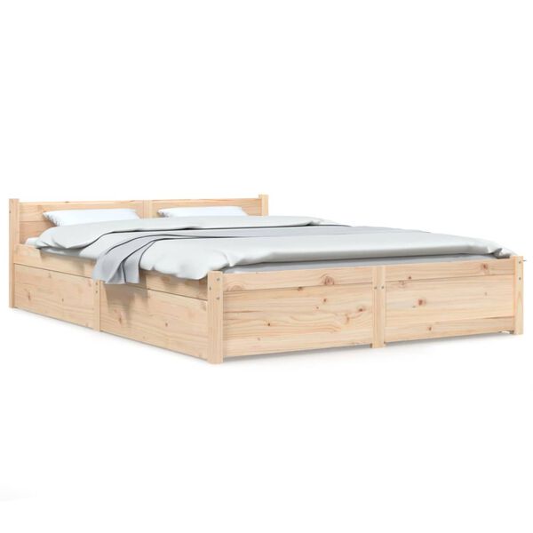 vidaXL Bett mit Schubladen 120x200 cm