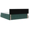 vidaXL Bett mit LED-Lichtleisten Dunkelgr&uuml;n 180 x 200 cm Samt