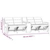 vidaXL Relaxsofa 4-Sitzer mit Getr&auml;nkehaltern Creme Stoff
