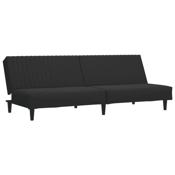 vidaXL 2-tlg. Sofagarnitur Schwarz Samt