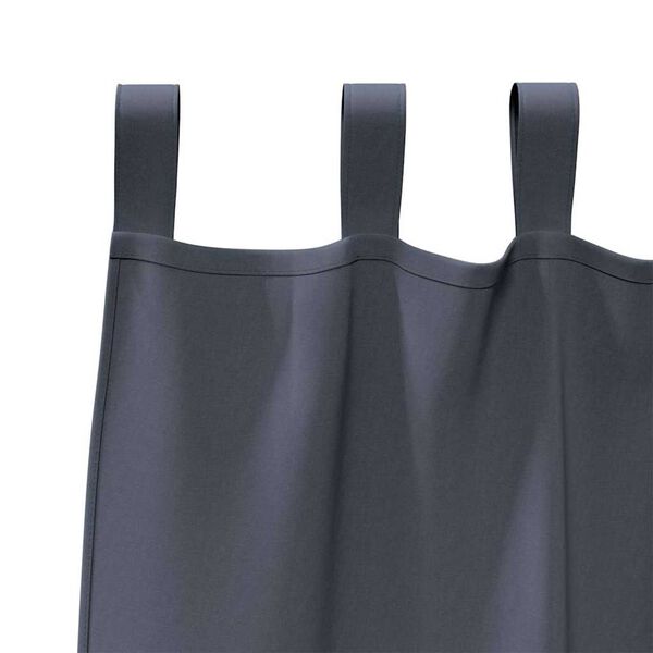 vidaXL Verdunkelungs-Vorh&auml;nge mit Ringen 2 pcs Anthrazit 245 x 140 cm