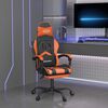 vidaXL Gaming-Stuhl mit Fu&szlig;st&uuml;tze Drehbar Schwarz & Orange Kunstleder