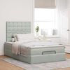 vidaXL Ottoman-Bett mit Matratzen Hellgrau 120x200 cm Samt