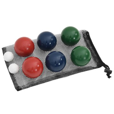 vidaXL 8-tlg. Boccia-Spielset mit Tragetasche Massivholz Kiefer