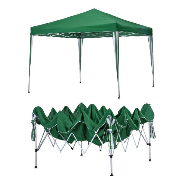 HI Faltbarer Pavillon 3&times;3 m Gr&uuml;n