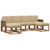 vidaXL Outdoor-Sofagarnitur 6 stk. Natur und Beige Polyester
