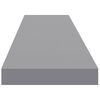 vidaXL Schwebendes Wandregal Grau 120x23,5x3,8 cm MDF