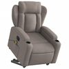 vidaXL Massagesessel mit Aufstehhilfe Taupe Stoff