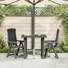 vidaXL Gartentisch Anthrazit 80x75x72 cm Kunststoff