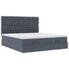 vidaXL Ottoman-Bett mit Matratzen Dunkelgrau 180x200 cm Samt