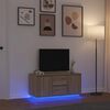 vidaXL TV-Schrank mit LED-Leuchten Sonoma-Eiche 100x41x50 cm