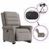 vidaXL Relaxsessel mit Aufstehhilfe Elektrisch Taupe Stoff