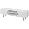 vidaXL TV-Schrank MDF 150x35x48,5 cm Hochglanz-Wei&szlig;