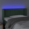 vidaXL LED Kopfteil Dunkelgr&uuml;n 93x16x78/88 cm Samt