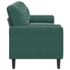 vidaXL Sofa 3-Sitzer mit Zierkissen Dunkelgr&uuml;n 210 cm Samt