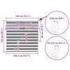 vidaXL Doppelrollo Dunkelgrau 140x150 cm Stoffbreite 135,9 cm Polyester