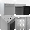 vidaXL Werkbank mit Schubladen 8 pcs Schwarz 150 x 55 x 200 cm Stahl