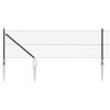 vidaXL Zaunpfosten Grau 100 x 0,6 m (19 x 19 mm Netz) Stahl und PVC