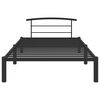 vidaXL Bettgestell Schwarz Metall 100x200 cm