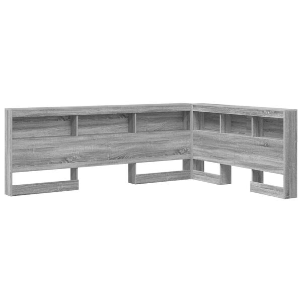 vidaXL Aufbewahrungskopfteil Graues Sonoma 160 cm Holzwerkstoff