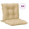 vidaXL Niedriglehner-Auflagen 4 Stk. Melange Beige 100x50x7 cm Stoff
