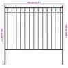 vidaXL Gartenzaun Stahl 1,7x1 m Schwarz