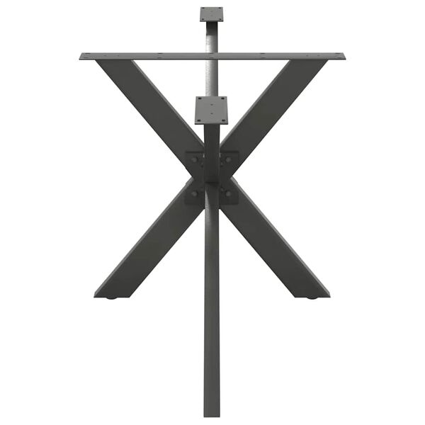 vidaXL Esstischbein in Spinnenform Anthrazit 150x78x(72-73) cm Stahl