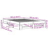 vidaXL Bettgestell Grau Sonoma 135x190 cm Holzwerkstoff