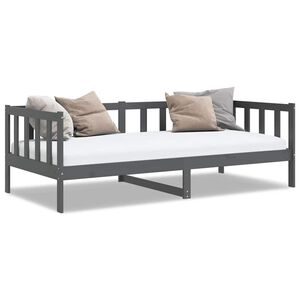 vidaXL Tagesbett Grau Massivholz Kiefer 90x200 cm