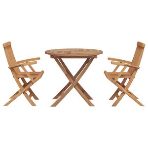 vidaXL Garten Essgruppe 3 pcs Braun Massivholz Akazie
