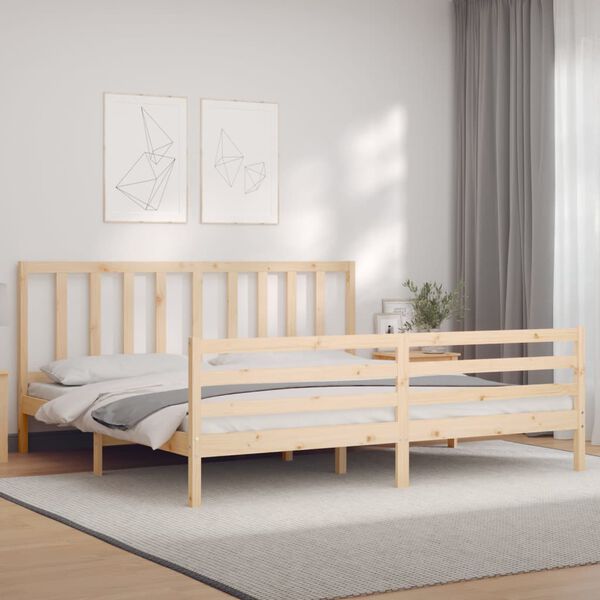 vidaXL Massivholzbett ohne Matratze 200x200 cm Kiefer