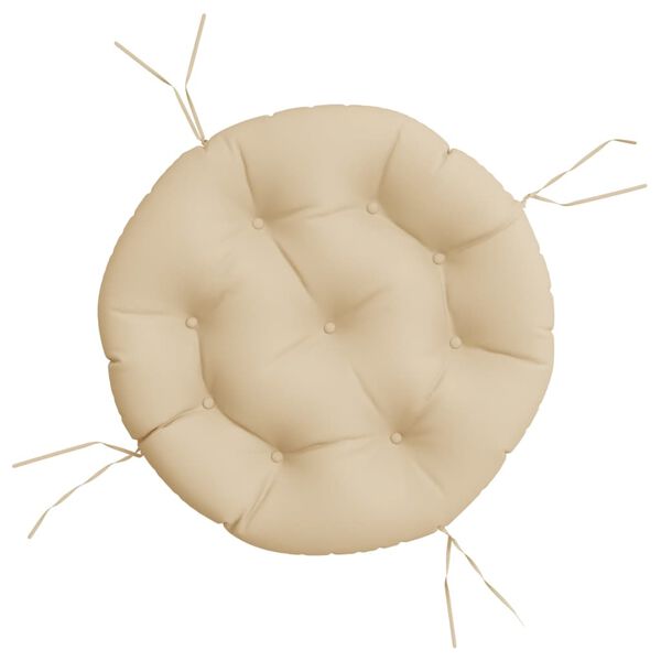 vidaXL Kissen Rund Beige &Oslash; 60 x 11 cm Oxford-Gewebe