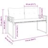 vidaXL Holz-Lagenbank mit Kissen Uni T&uuml;rkis 114 x 55 x 77 cm