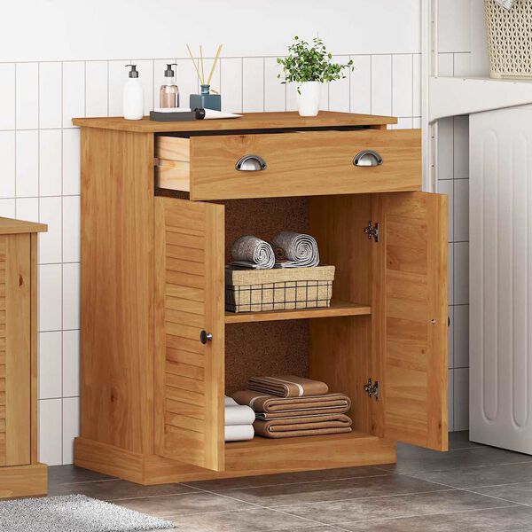 vidaXL Badezimmerschrank VIGO Braun und Honigbraun 68 x 34 x 80 cm