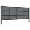 vidaXL Gartentor Anthrazit 400x150 cm Stahl