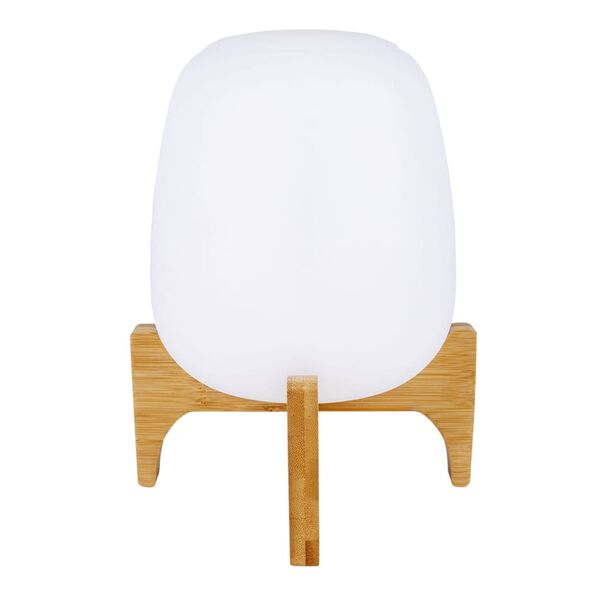 Bo-Camp LED-Tischleuchte Barnes Wei&szlig; und Braun