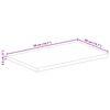 vidaXL Tischplatte 50x40x2,5 cm Rechteckig Altholz Massiv