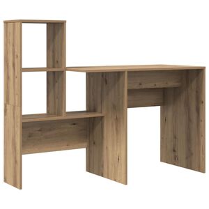 vidaXL Schreibtisch Artisan-Eiche Holzwerkstoff 131,5 x 50 x 106,5 cm