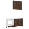 vidaXL K&uuml;cheneinheit LUCCA 5 pcs Brauneiche Holzwerkstoff