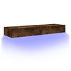 vidaXL TV-Schr&auml;nke mit LED-Leuchten 2 Stk. R&auml;uchereiche 60x35x15,5 cm