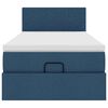 vidaXL Ottoman-Bett mit Matratze Blau 90x200 cm Stoff