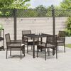 vidaXL Garten Essgruppe 5 pcs Braun Poly-Rattan