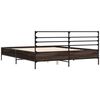 vidaXL Bettgestell R&auml;uchereiche 150x200 cm Holzwerkstoff und Metall