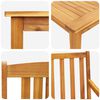 vidaXL Garten Essgruppe 7 pcs Braun Massivholz Akazie