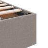 vidaXL Aufbewahrungsbett mit Matratze Taupe 90 x 200 cm Polyester