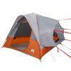 vidaXL Autozelt 4 Personen Grau und Orange Wasserfest