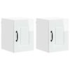 vidaXL K&uuml;chenschrank Kalmar 2 pcs Hochglanz Wei&szlig; 30 x 31 x 40 cm